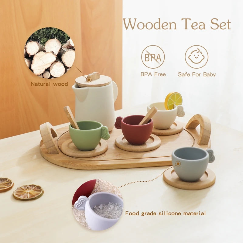 Wooden Afternoon Tea Set