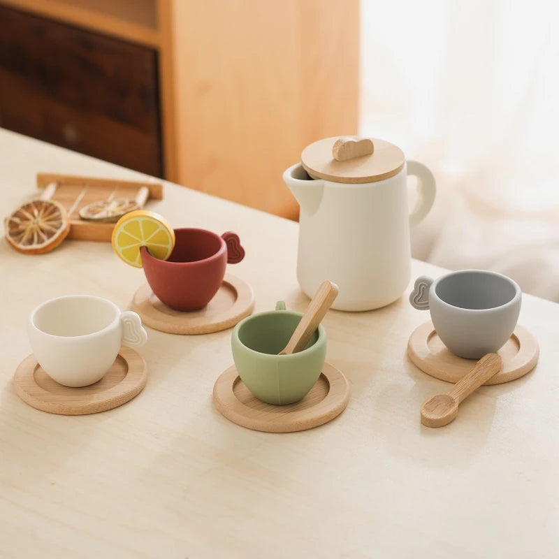 Wooden Afternoon Tea Set